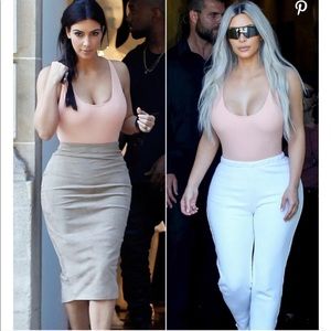 American apparel peach bodysuit(as seen on Kim K.)